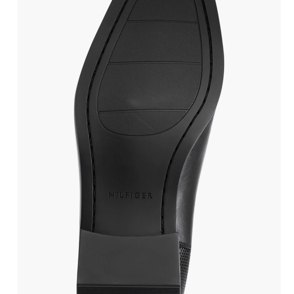 Tommy Hilfiger Black Leather Ankle Boots - Picture 6 of 7